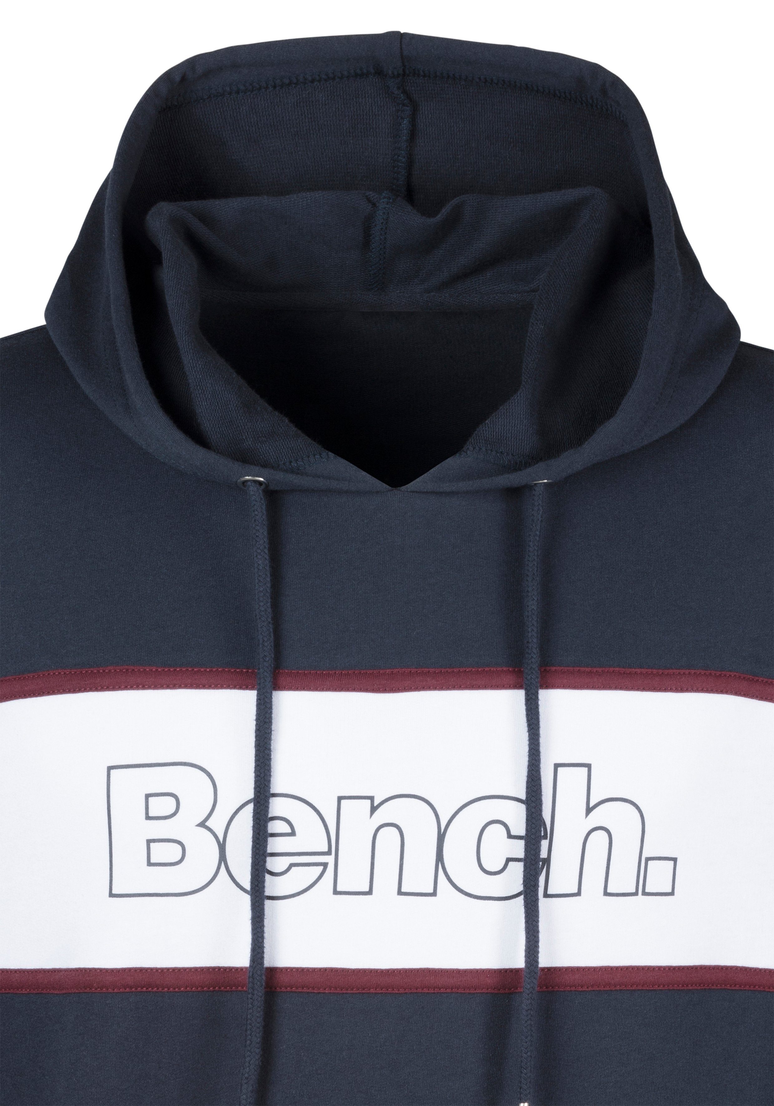 Bench. Loungewear Hoodie Langarm, Sweatshirt mit Rundhals und Kapuze, Baumwollmischung