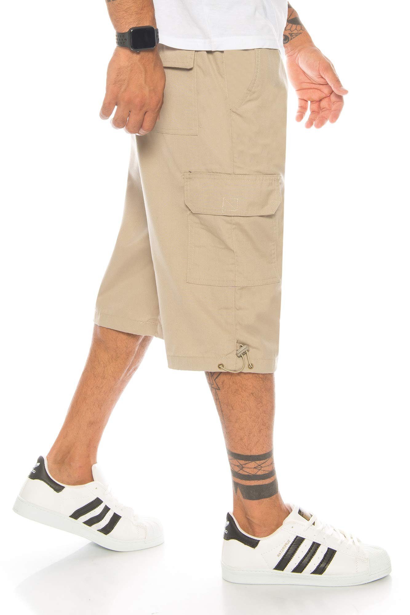 Kendindza Collection Cargoshorts Bermuda Shorts Herren Kurze Hose Herren 3/4 Hose Cargo Shorts Kurze Hose Herren Cargoshorts Herren Sommer Stretch Gummibund