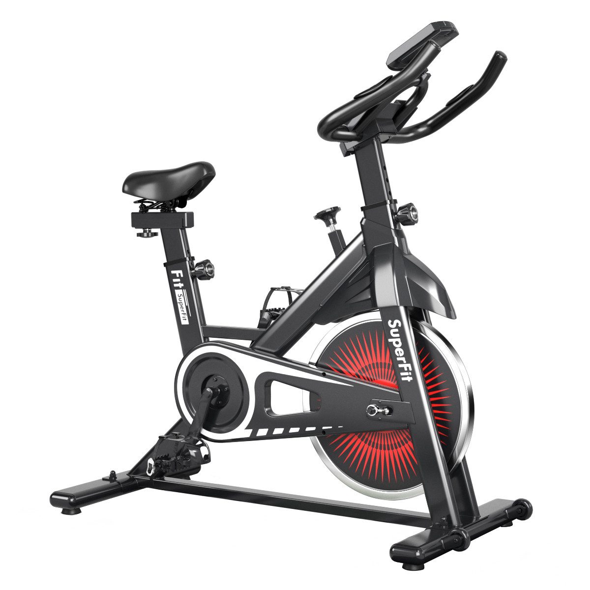 COSTWAY Heimtrainer Fahrradtrainer, mit einstellbarem Widerstand