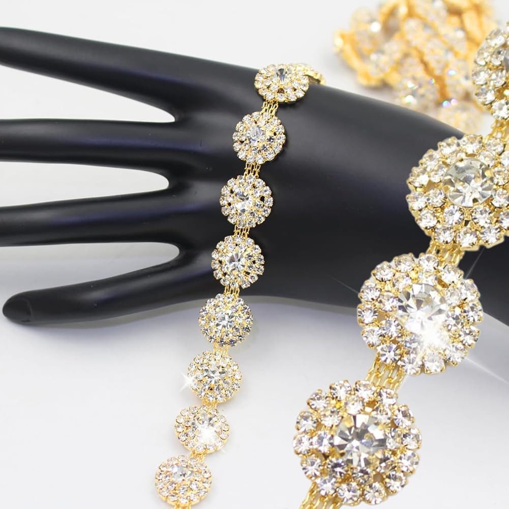 MOPUEA BH-Träger Luxus Strass BH-Träger,verstellbare Kristall Schultergurte für Frauen (Kristall-Schulterträger), Luxuriöses Design, rutschfest, verstellbar, vi – Bild 3 von 5