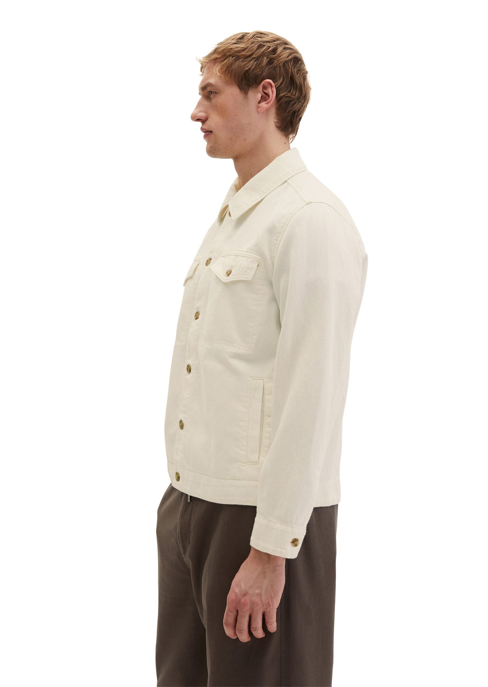 Marc O'Polo Jeansjacke aus Bio-Baumwolle und Leinen günstig online kaufen