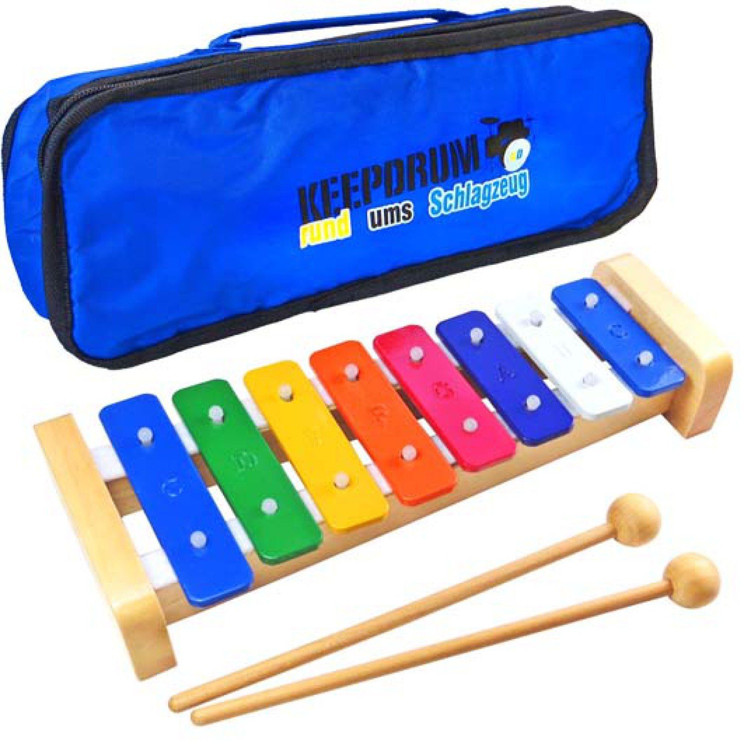 keepdrum Glockenspiel keepdrum KGS2 Glockenspiel für Kinder mit Tasche MB01