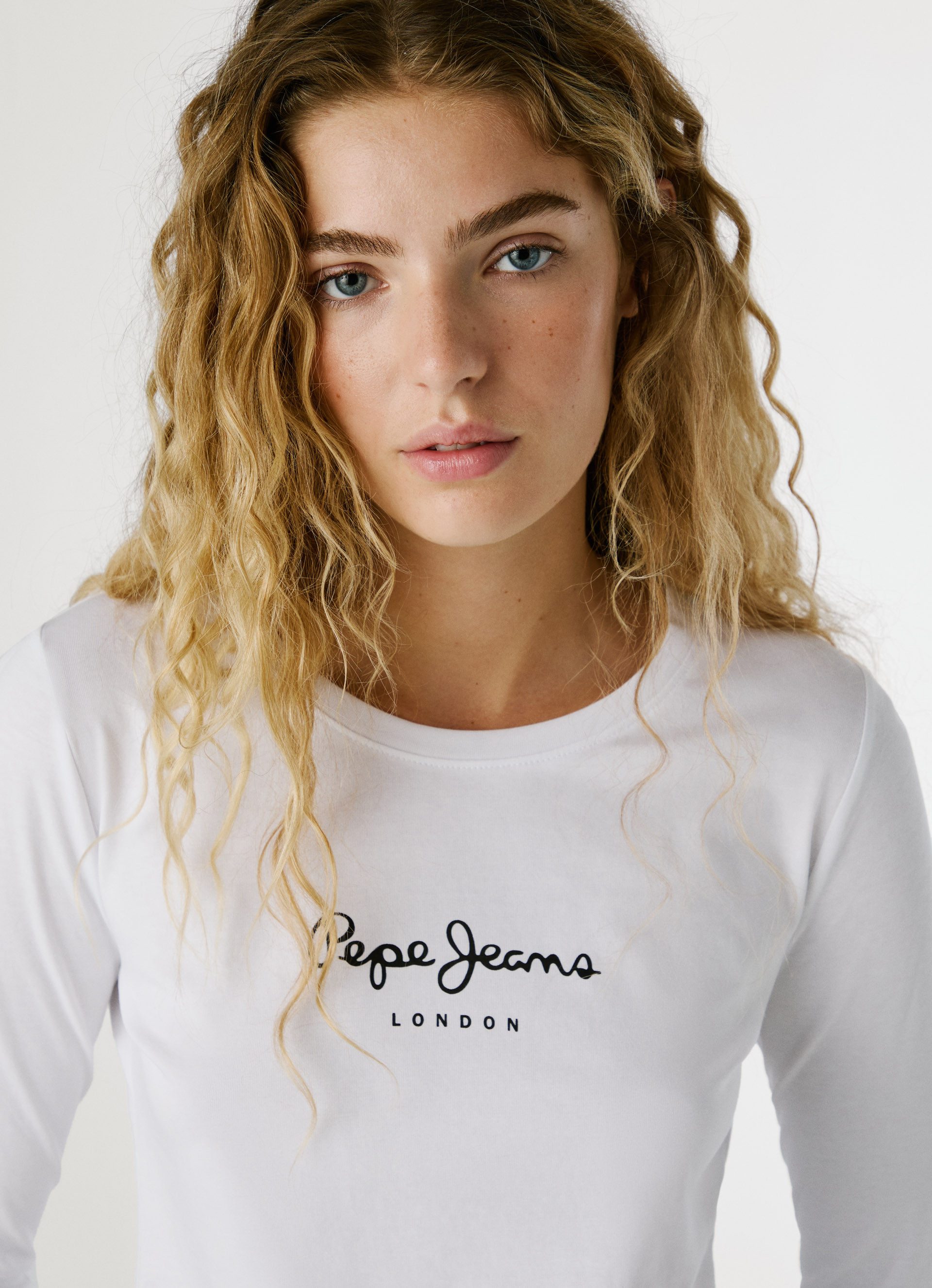 Pepe Jeans Langarmshirt NEW VIRGINA L/S mit Logo-Print