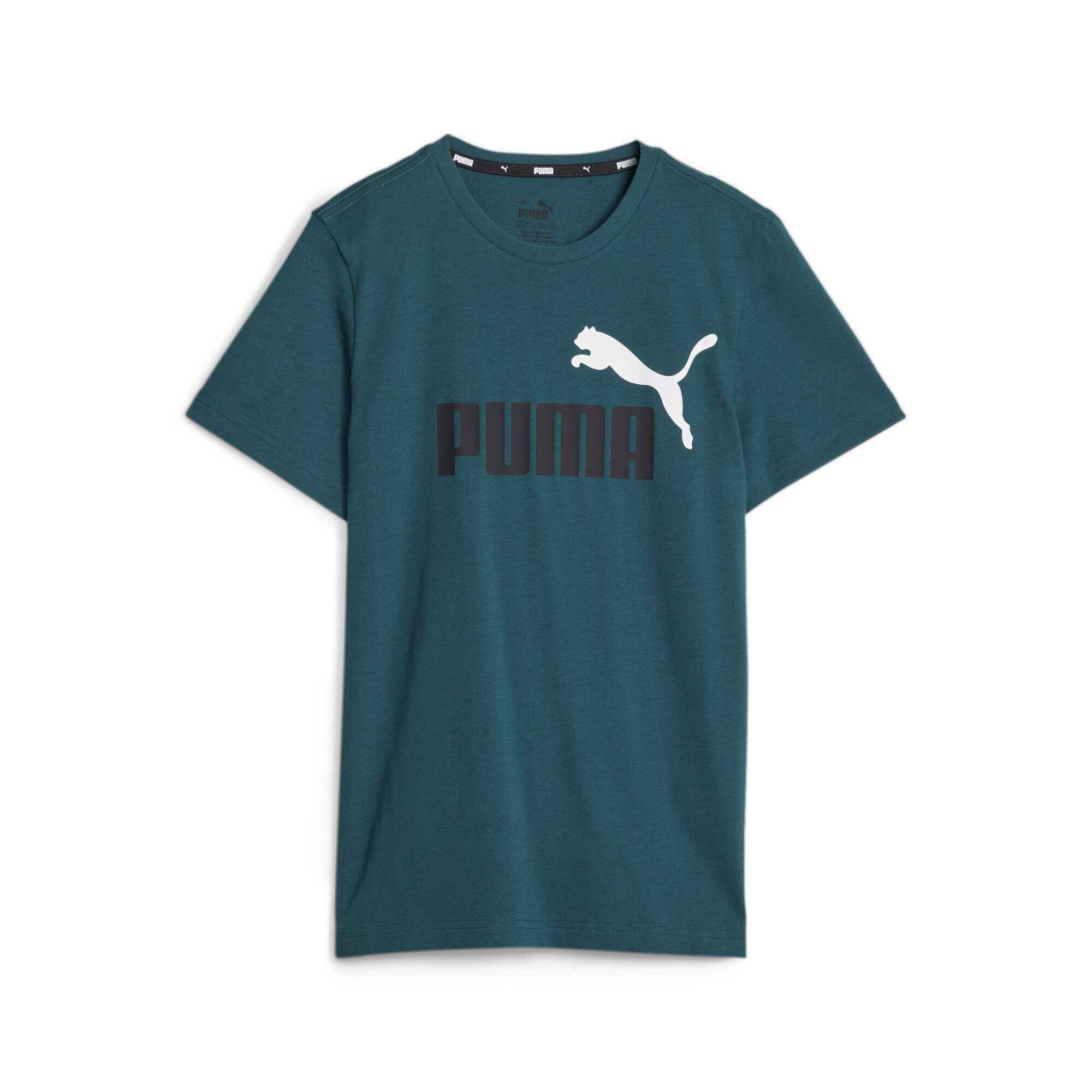 Malachite Two-Tone PUMA T-Shirt Jungen Logo Trainingsshirt Green Essentials+