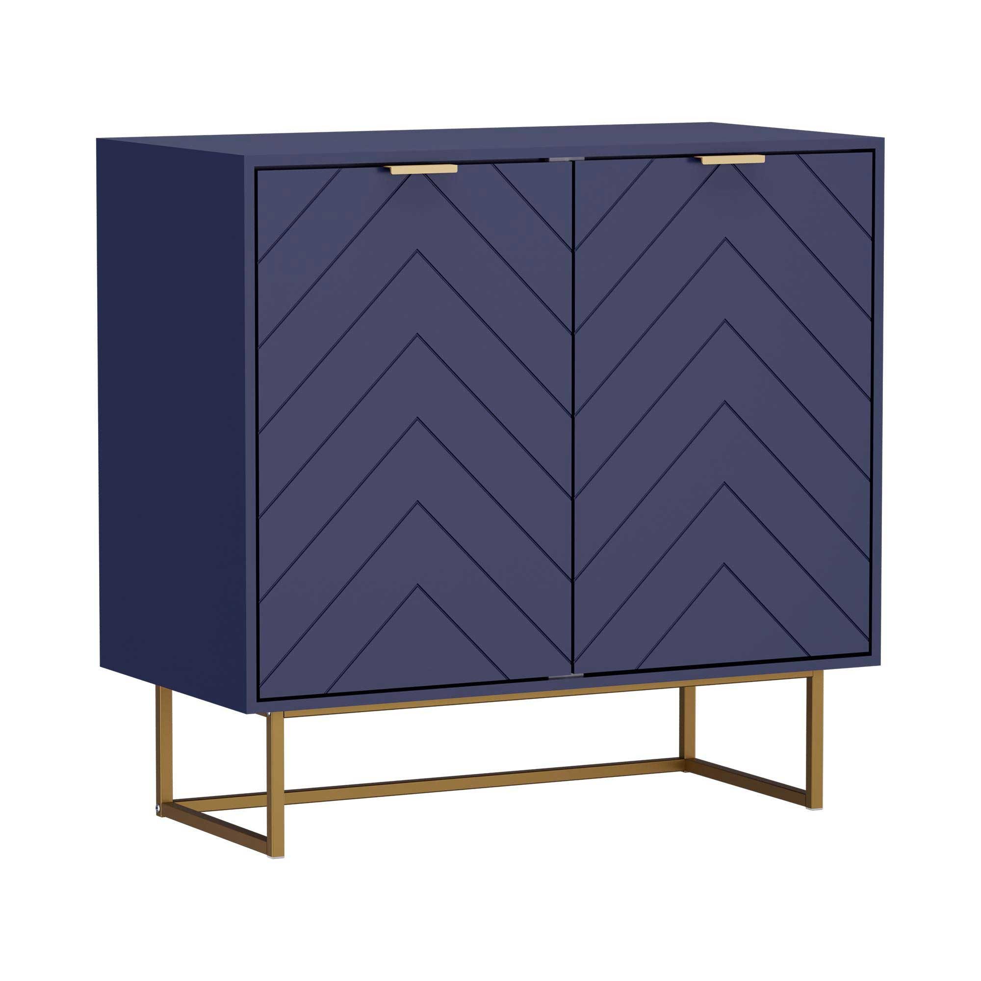 UEV Sideboard Kommode mit Türen Küchenschrank Mehrzweckschrank (Buffet, TV Board, Schrank für Wohnzimmer Esszimmer Flur Schlafzimmer), Schrank mit Füße,Aufbewahrungsschrank mit verstellbare Ablage