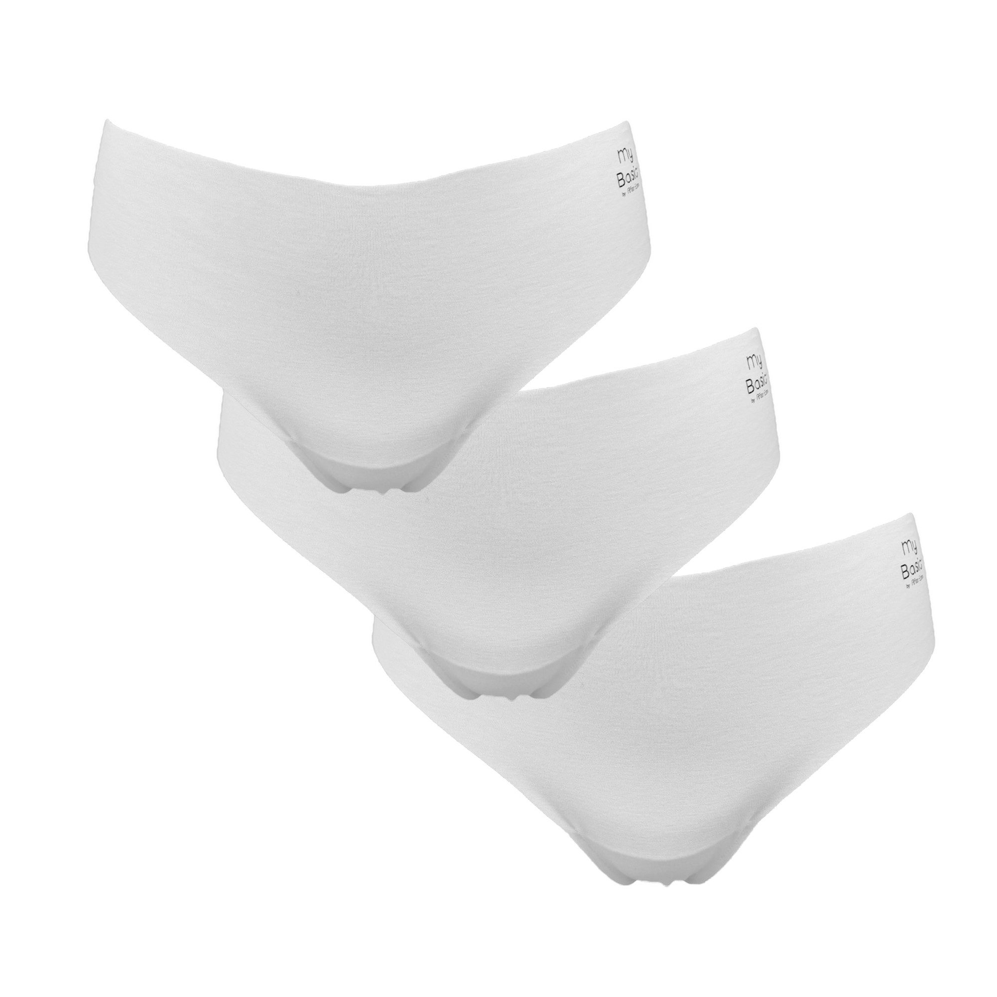 My Basic String Free cut string (3er Pack) basic, eng, elastisch, bequem, weich, mit Logo, Baumwollmix