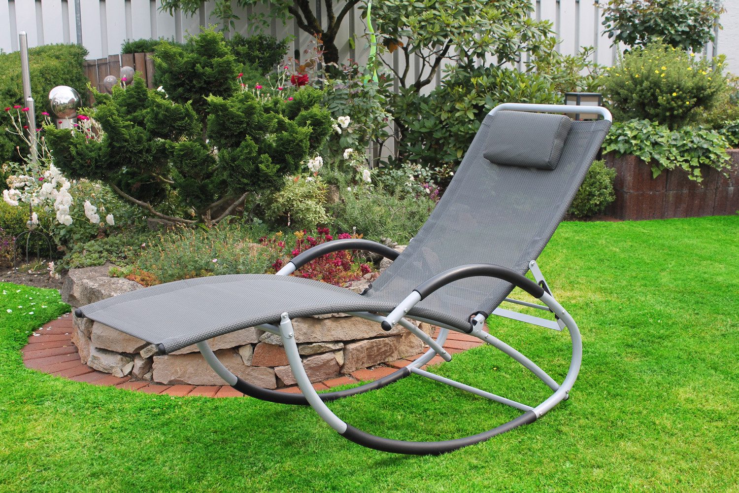 Leco Gartenstuhl, Schaukelliege mit 3-fach verstellbarer günstig online kaufen