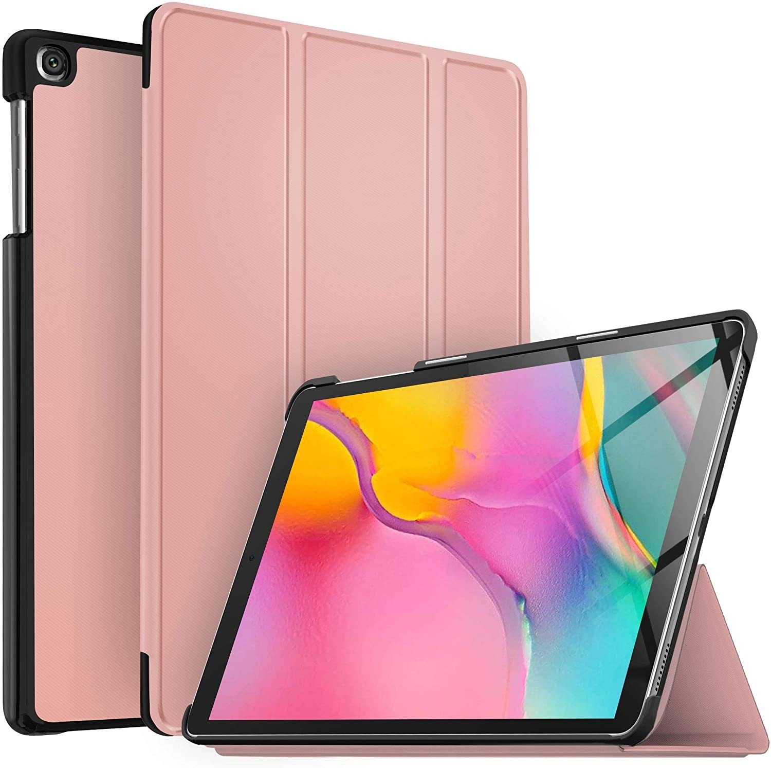 IVSO Tablet-Hülle für Samsung Galaxy Tab A 10.1 Zoll 2019 T510/T515 Hülle  Case 10.1 in, Ultra Slim PU Leder mit Standfunktion 360º rundrum Schutzhülle