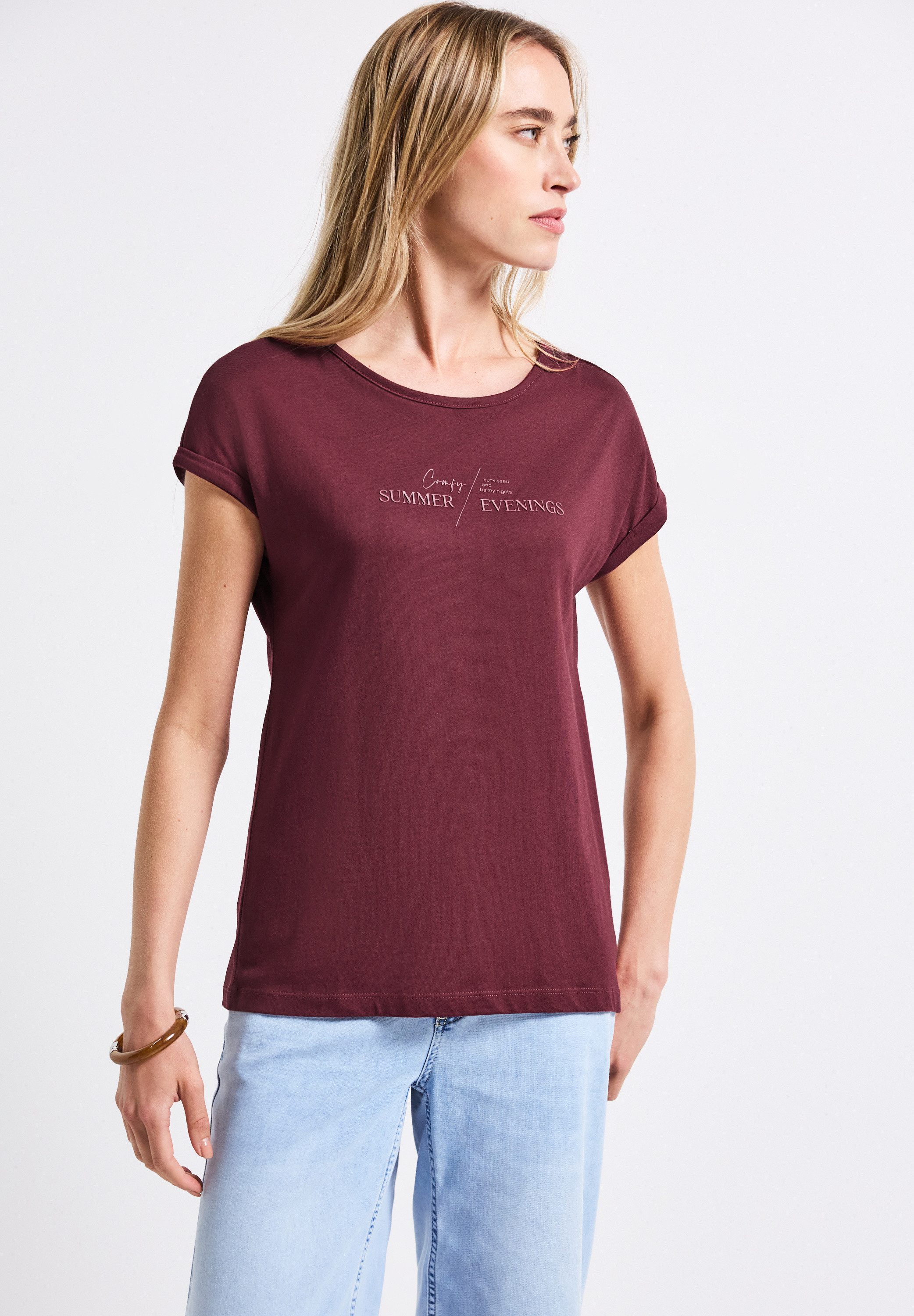 STREET ONE T-Shirt aus Baumwolle mit günstig online kaufen