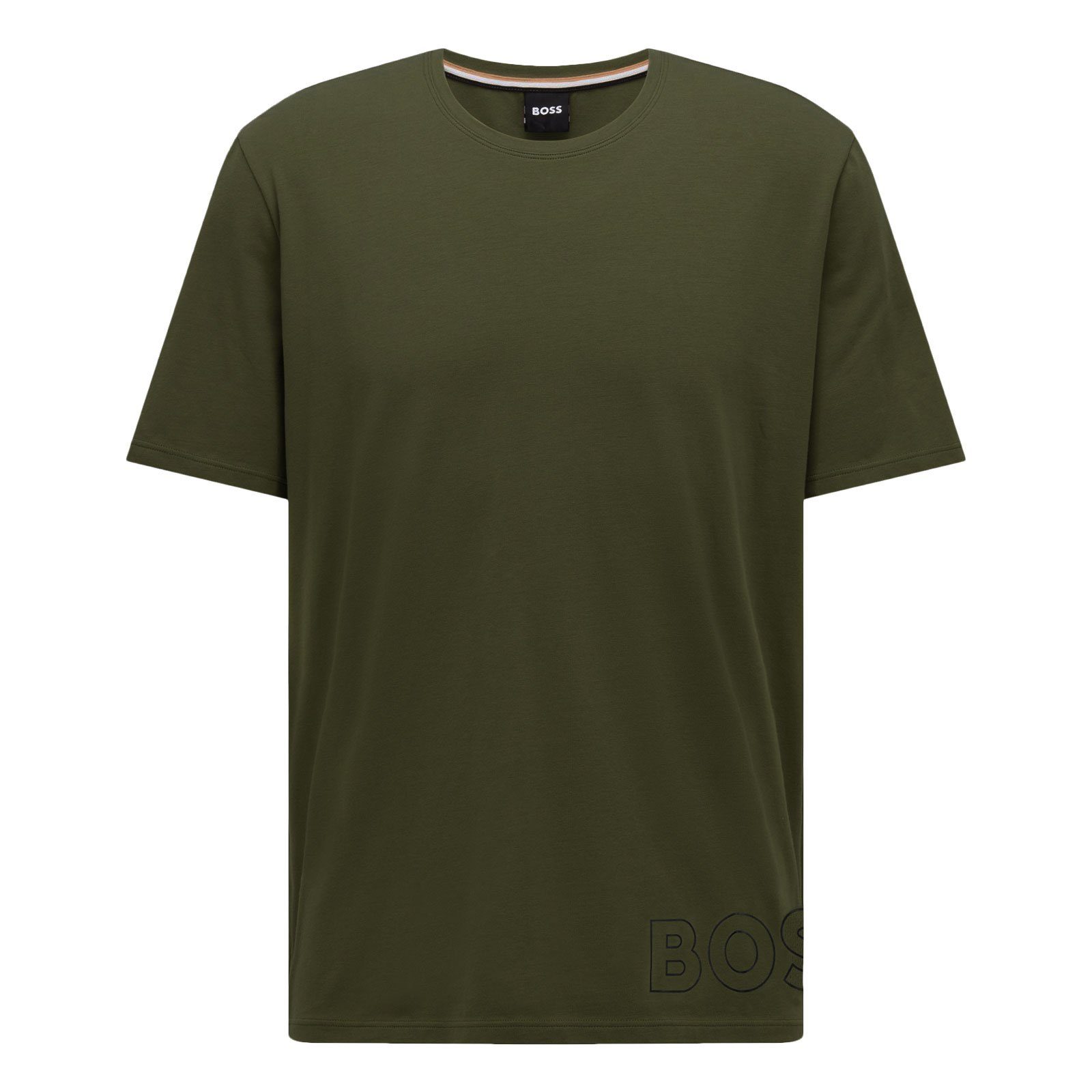 BOSS T-Shirt Identity RN T-Shirt open green 361 mit Outline-Logo