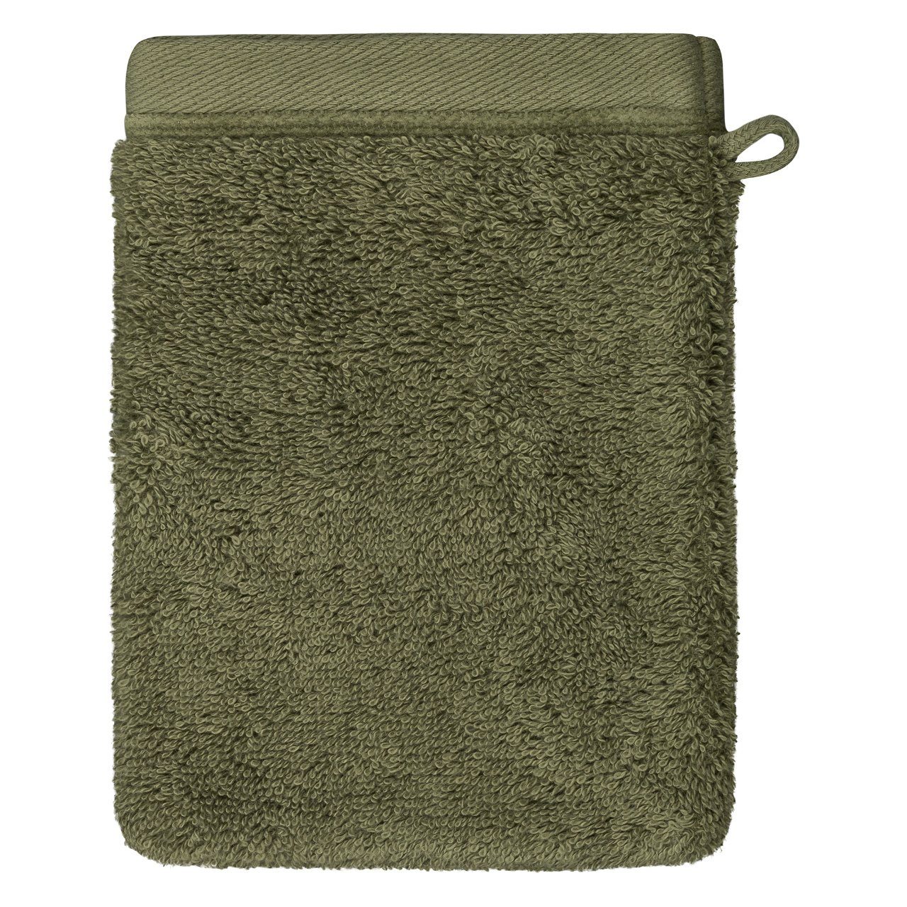 Home Waschhandschuh Blank (1-tlg) Waschlappen "Classic" Olive