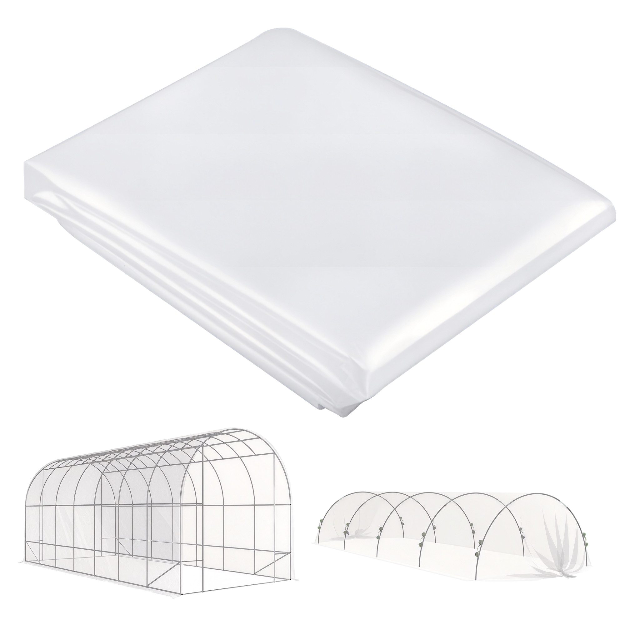 Outsunny Foliengewächshaus wasserdicht mit UV Schutz, Extra Dick Reißfest, günstig online kaufen