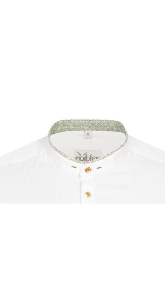 in Nübler Langarm Grün Nübler Trachtenhemd Pino von Trachtenhemd Weiß