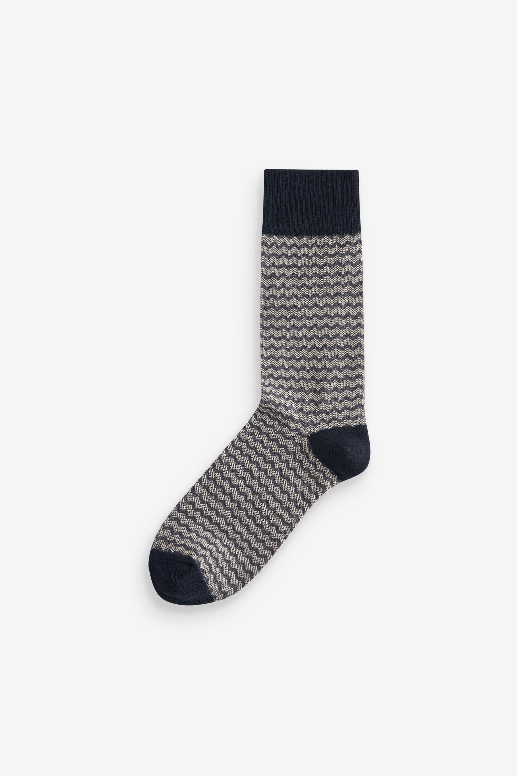 Next Kurzsocken Gemusterte 5er-Pack Herringbone Socken, (5-Paar) Neutral