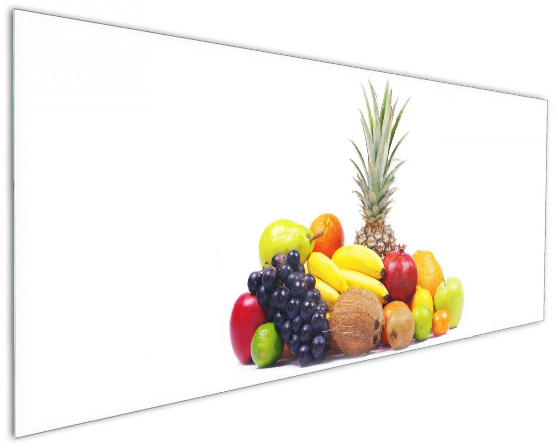 Wallario Exotische Gemischtes aller Welt (1-tlg) Obstsammlung, - Küchenrückwand aus Obst