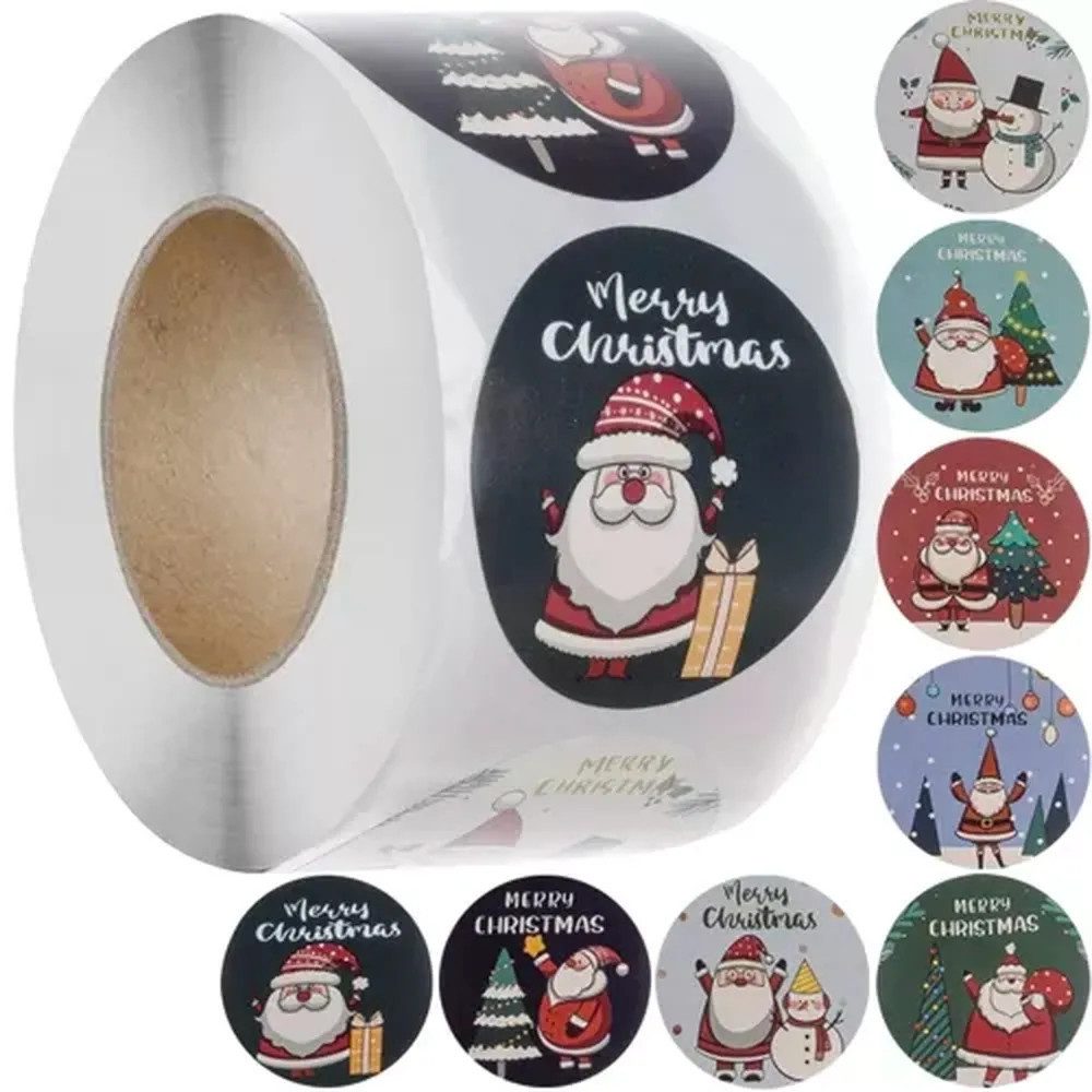 Ruhhy Sticker Weihnachtsaufkleber Geschenkeaufkleber, (Spar-Set 500-tlg), Verschiedene Designs mit „Frohe Weihnachten“-Aufschrift