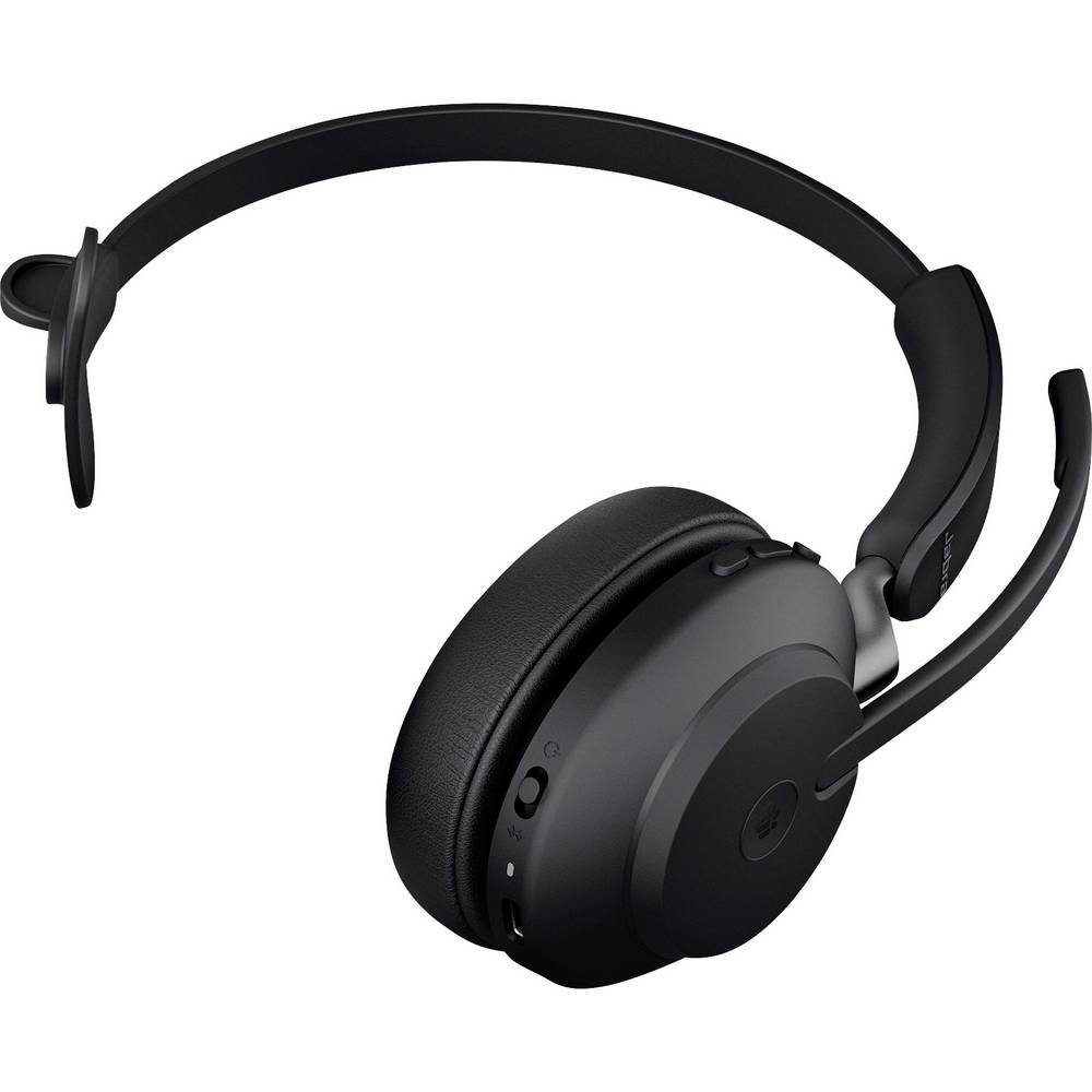 Bluetooth USB-A MS Jabra black Kopfhörer Mikrofon-Stummschaltung) (Lautstärkeregelung, Batterieladeanzeige,