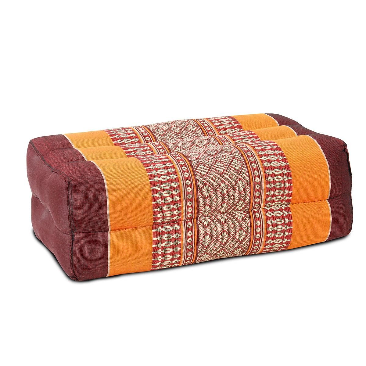 Oriental Galerie Nackenkissen Nackenkissen Thai Motiv Weinrot Orange KB3, 1-tlg.