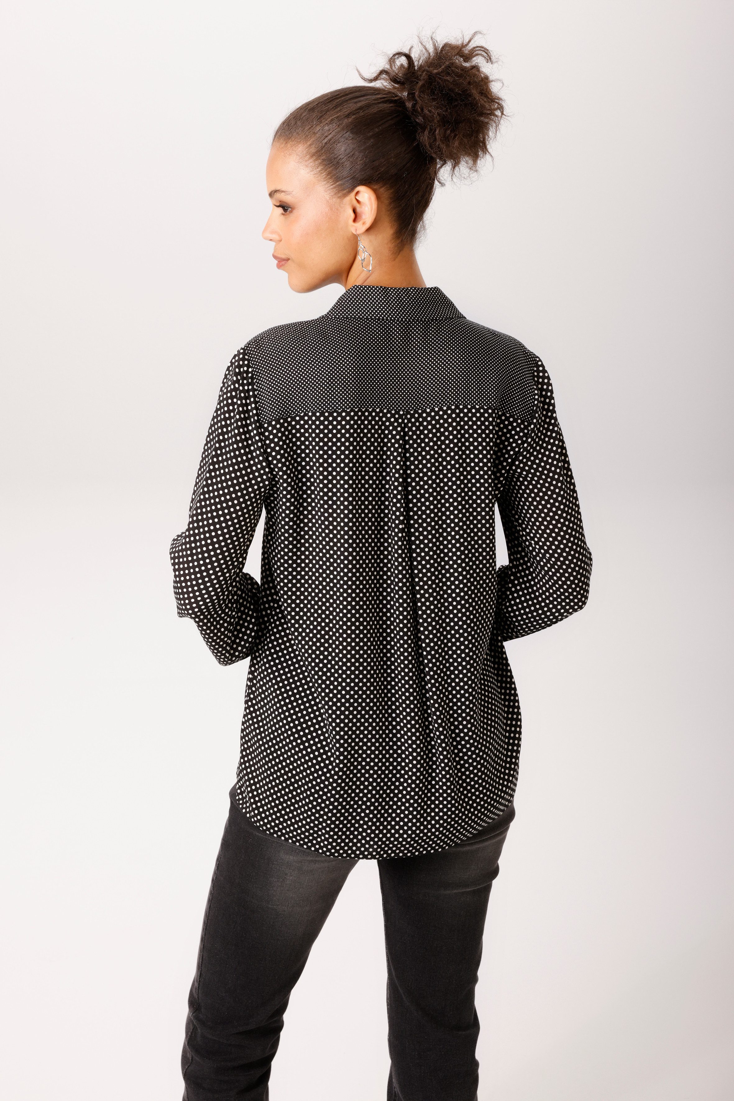 Aniston CASUAL Hemdbluse mit kleinen und winzigen Punkten bedruckt - NEUE KOLLEKTION