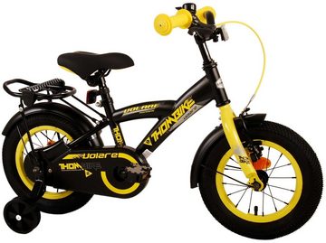 TPFSports Kinderfahrrad Volare Thombike 12 Zoll mit Rücktritt und Handbremse, 1 Gang, (Jungs Fahrrad - Rutschfeste Sicherheitsgriffe), Kinder Fahrrad 12 Zoll mit Stützrädern und Klingeln - Schwarz