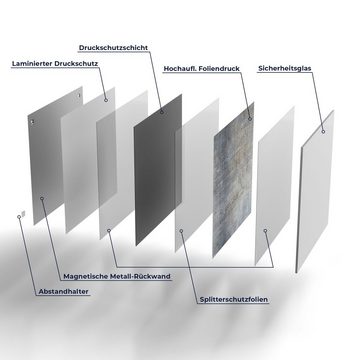 DEQORI Magnettafel 'Unverputzte Zementtextur', Whiteboard Pinnwand beschreibbar