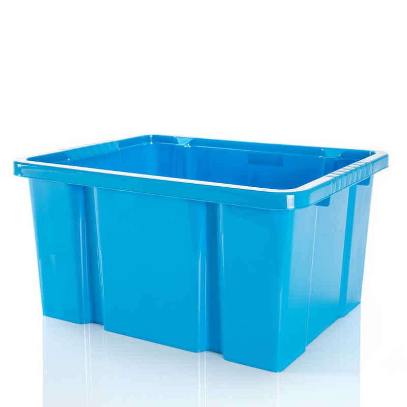 BigDean Stapelbox 2x Stabile Kunststoffbox Eurobox 44x35x23 cm passt in Kastenregale (2 St)