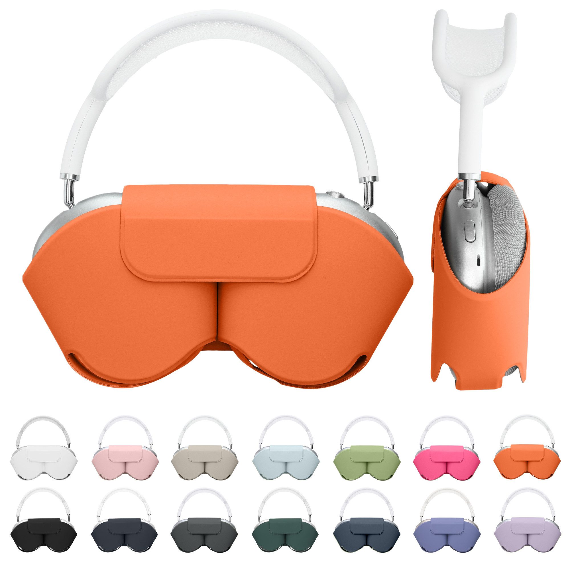 kwmobile Kopfhörer-Schutzhülle Hülle für Apple AirPods Max / AirPods Max 2 Case, AirPods Max / AirPods Max 2 Hülle Sleep Mode kompatibel