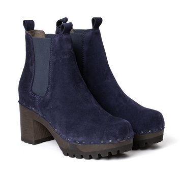 Softclox ODILIA Kaschmir midnight (dunkel), Winter, Holz, Clogs, Damen, bequem Stiefelette