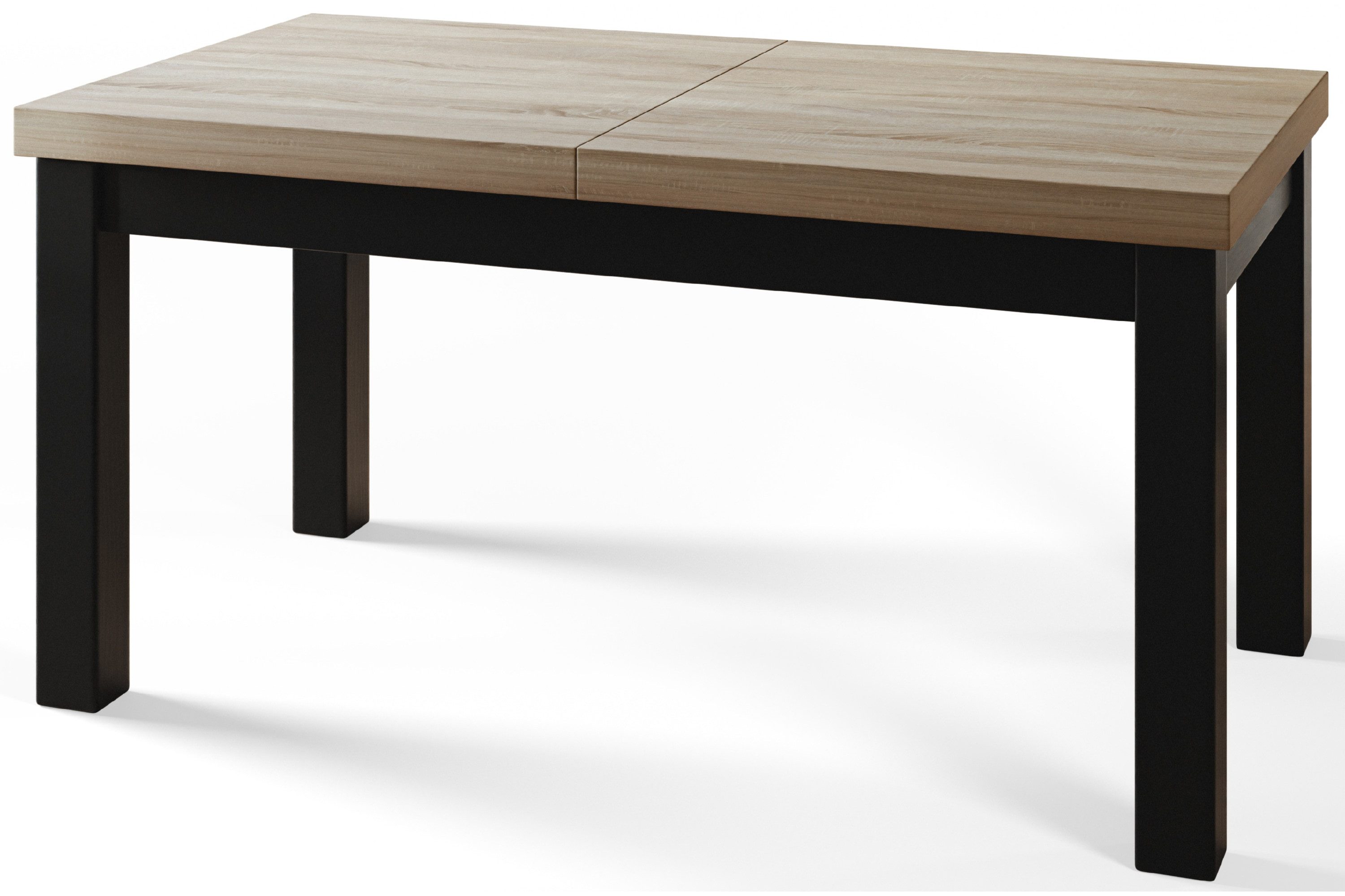 Alpi-Möbel Esstisch Wohnzimmertisch - Ausziehbarer Tisch 120x80, Sonoma Eiche, Ausziehbar, 1 x Einsatz 40 cm