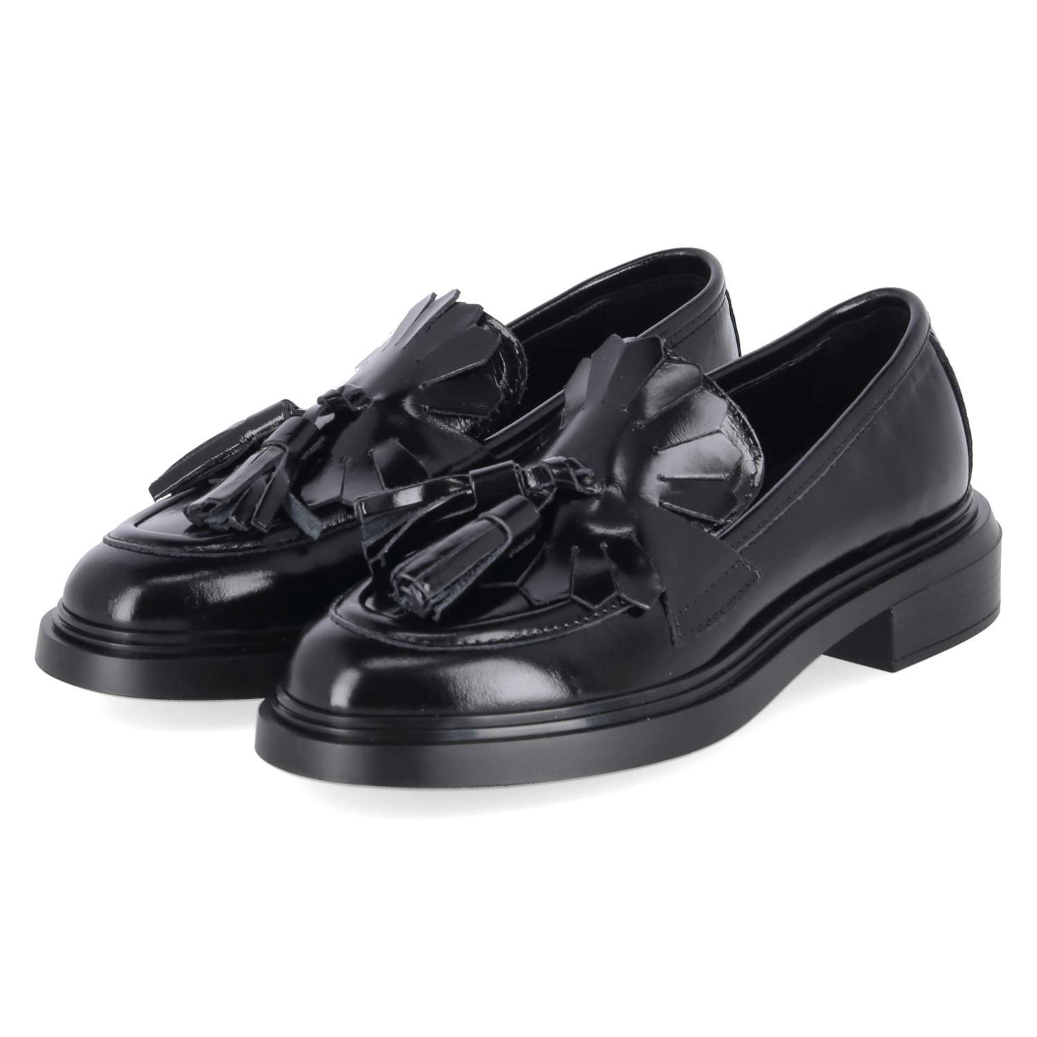 Kaerlek Kaerlek Jessie Abrasivato nero Damen Lackleder black Slipper