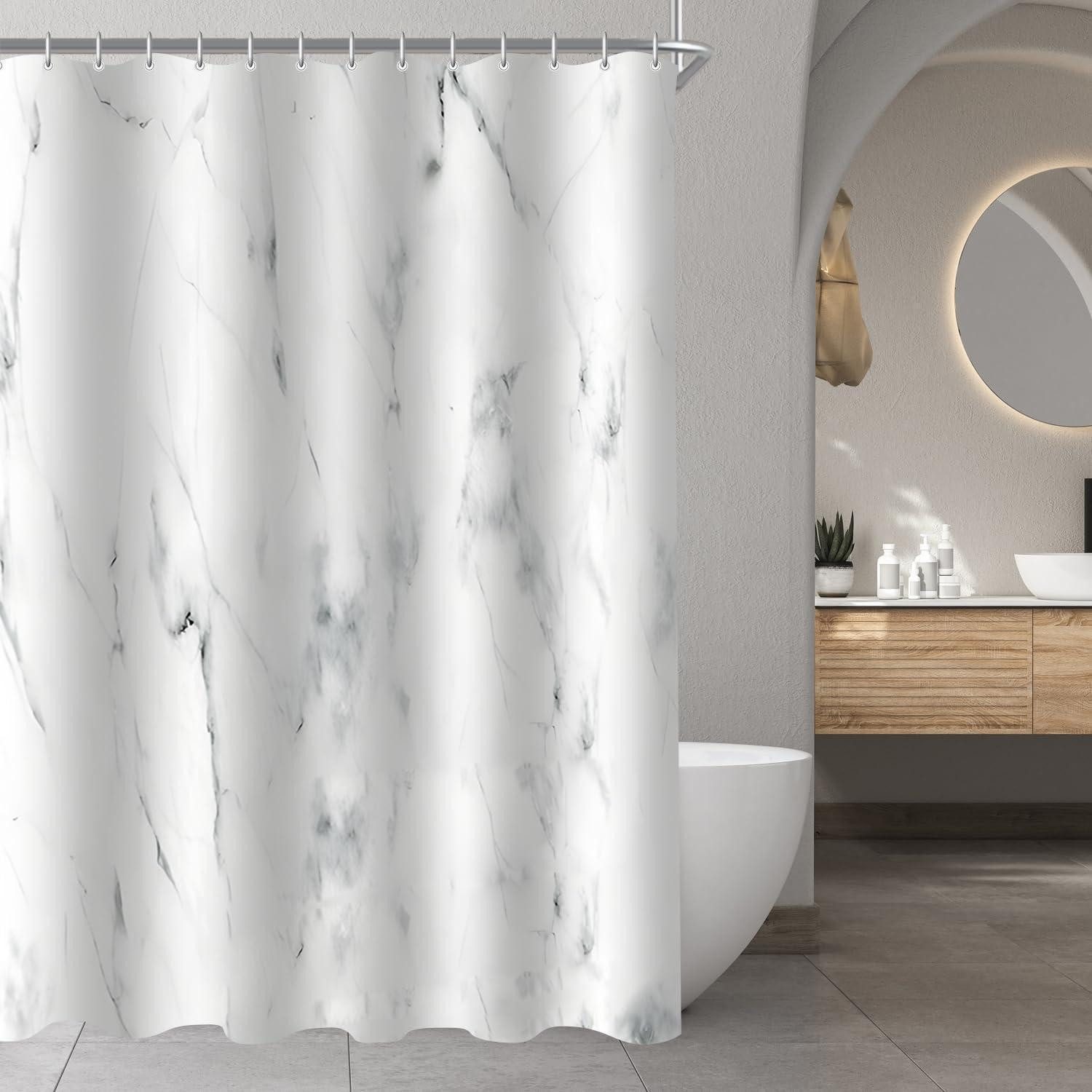 LuxusKollektion Duschvorhang Duschvorhang 80x180cm Marmor Textil Multi 143 H180 x B80 cm (1er Pack)