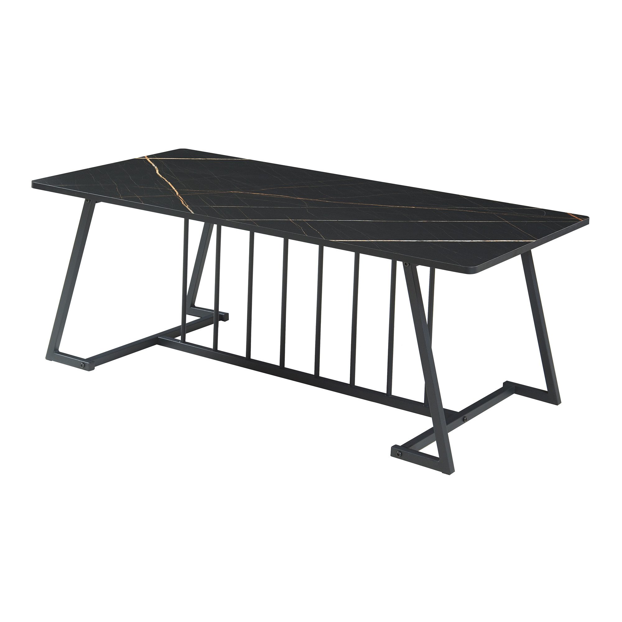 en.casa Couchtisch, »Nospoo« mit Metallgestell 120 x 60 x 46 cm Marmoroptik günstig online kaufen