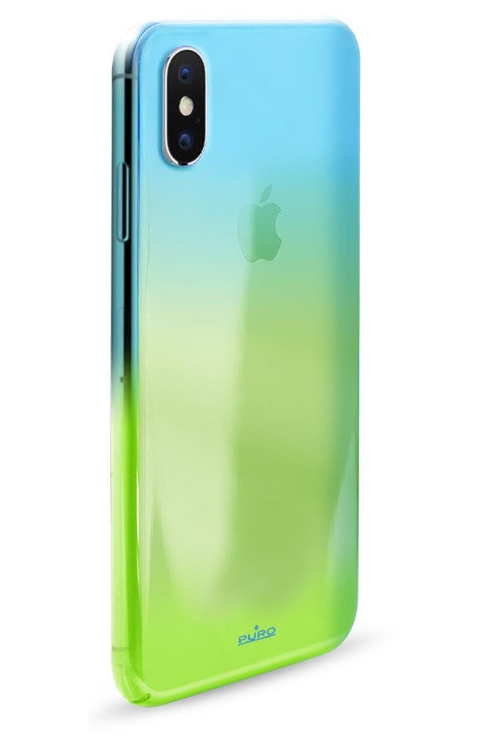 Puro Handyhülle Hologram Cover Case Schutz-Hülle Klar Farb-Verlauf, passend für Apple iPhone X / Xs transparentes Polycarbonat, Anti-Kratz