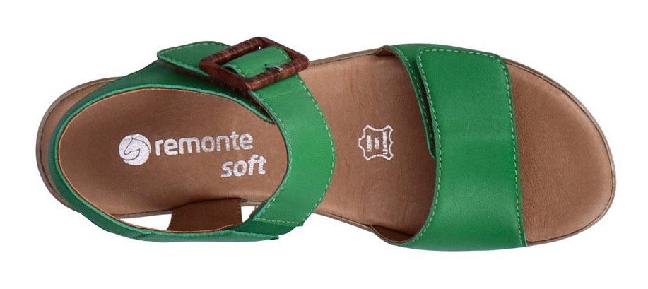 Remonte ELLE-Collection grün mit Sandalette Klettverschlüssen