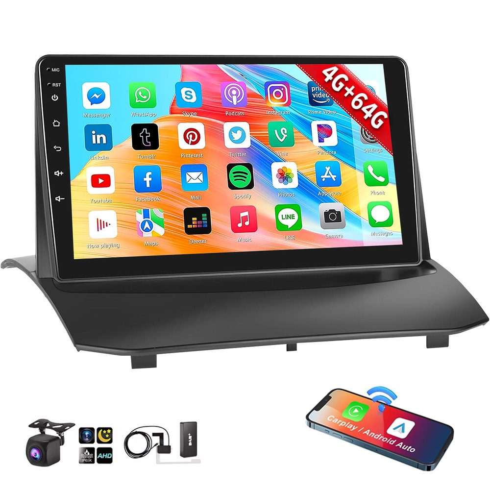 Android 14 Autoradio GPS Navi RDS WIFI Für Ford Fiesta MK6 2009-2017 Autoradio