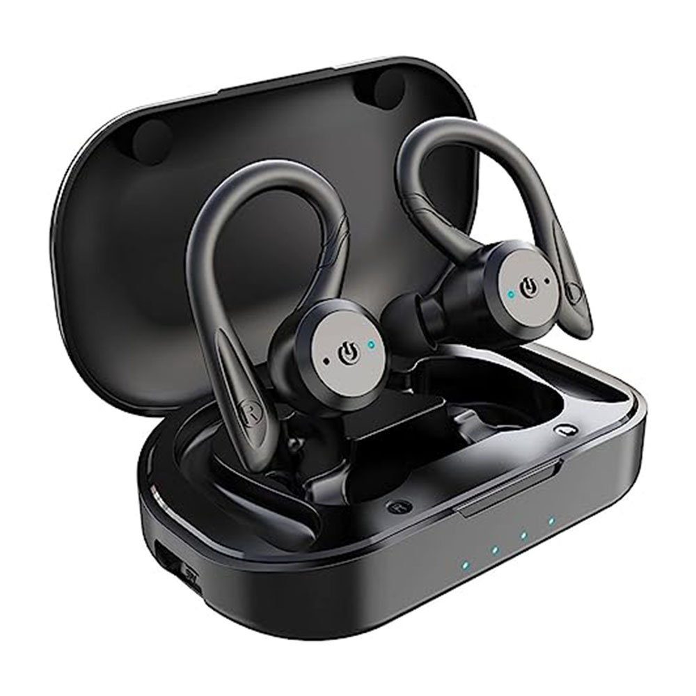 MOUTEN Drahtlose Sportkopfhörer 5.0 mit Bluetooth-Kopfhörer schwarz Mikrofon