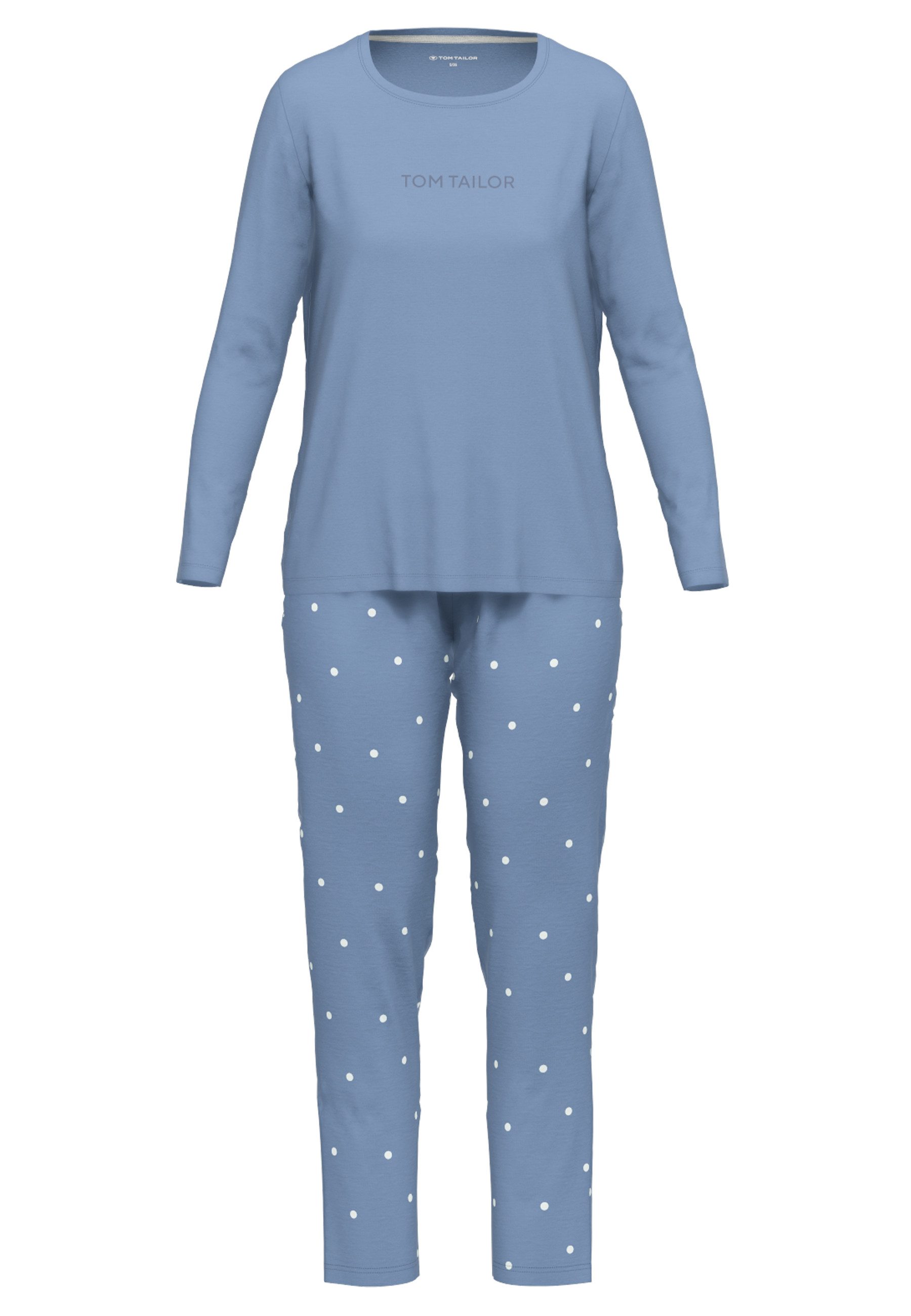 TOM TAILOR Schlafanzug Charlotte (2 tlg) Langarm, Rundhalsausschnitt, gepun günstig online kaufen