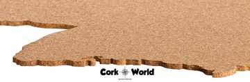 Kork-Deko.de Wanddekoobjekt Corkworld Deutschland aus Presskork mit Klebefolie als Wanddeko