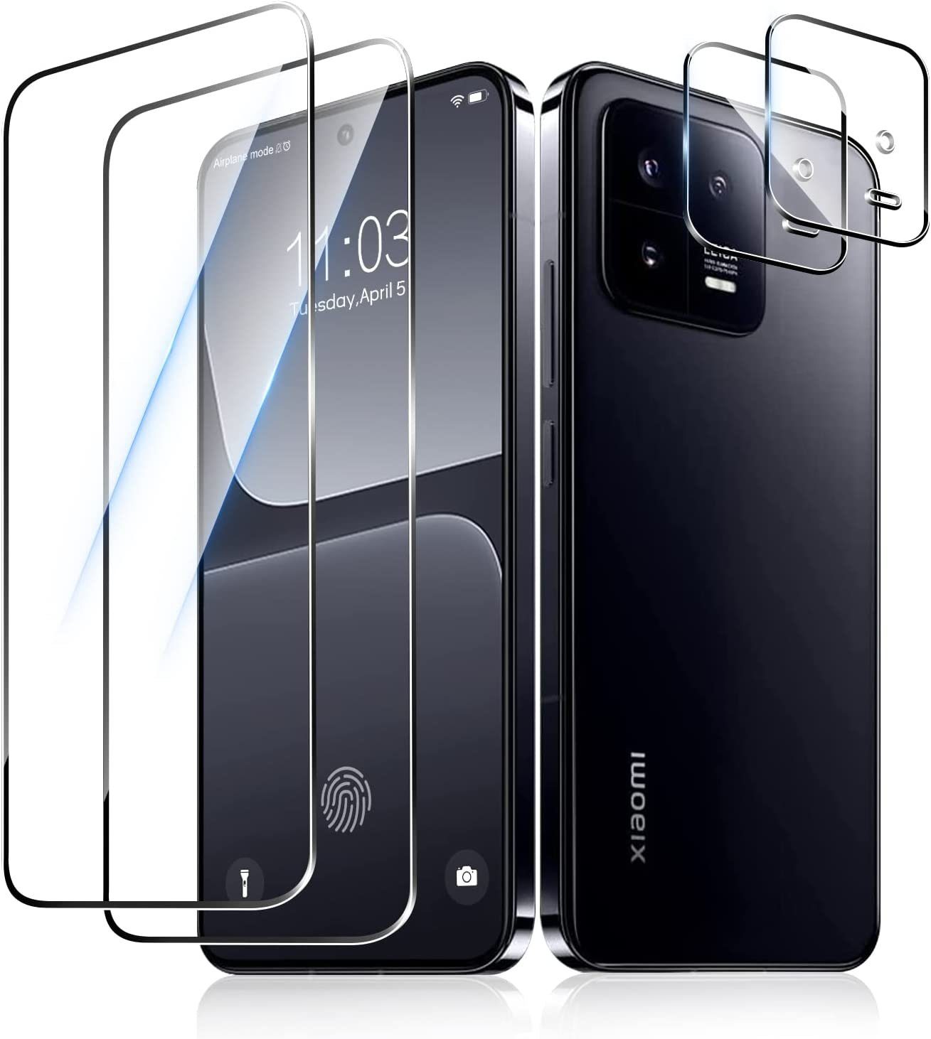 MSM Displayschutzglas 2X Schutzglas (Display + Kamera) für Xiaomi 13 5G Panzerfolie