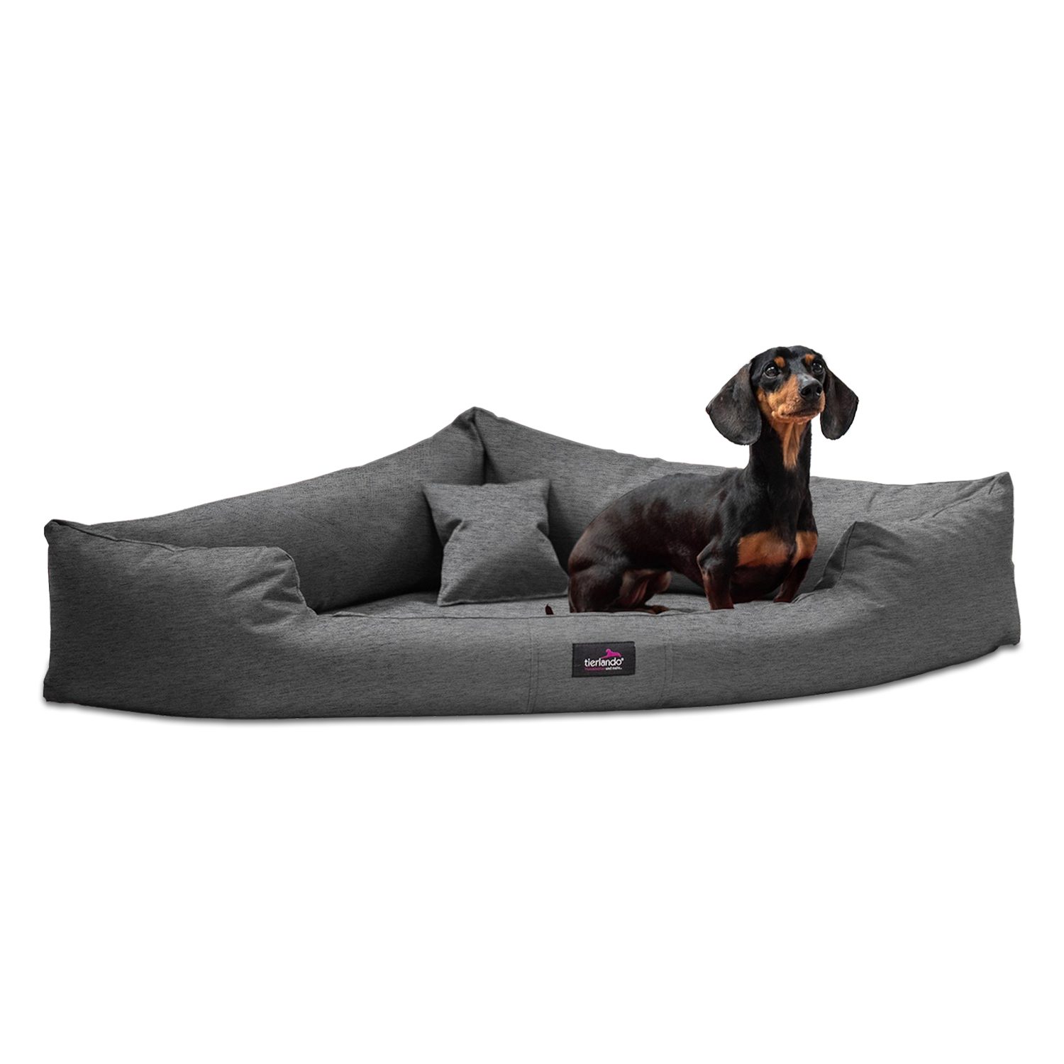 Tierbett TRIVIA, Orthopädisches Eckhundebett Polyester Hundebett Dreieckbett