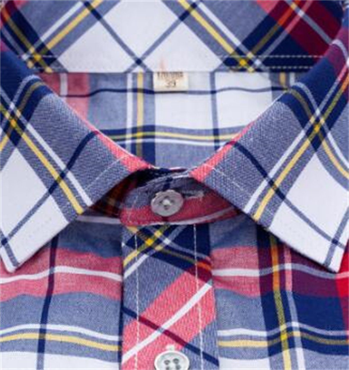 Discaver Trachtenhemd Herrenhemd, Popeline-Hemd Passform, reguläre lässiges kurzärmlig, Rot