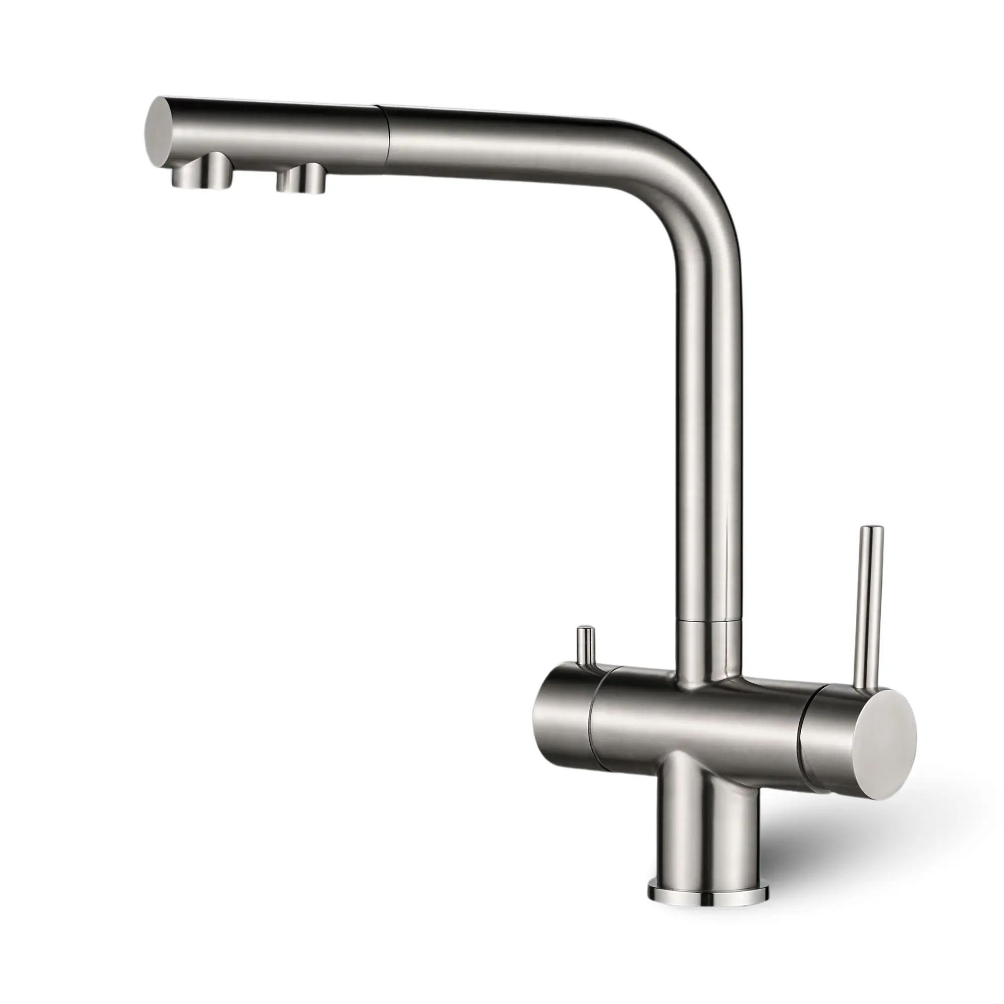 Neues Wasser Küchenarmatur NORA 3-Wege-Küchenarmatur Pull-Out 3-Wege-System, ausziehbare Brause, 360° schwenkbar