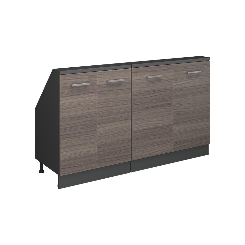 Vicco Unterschrank R-Line, Edelgrau/Anthrazit, 140 cm günstig online kaufen