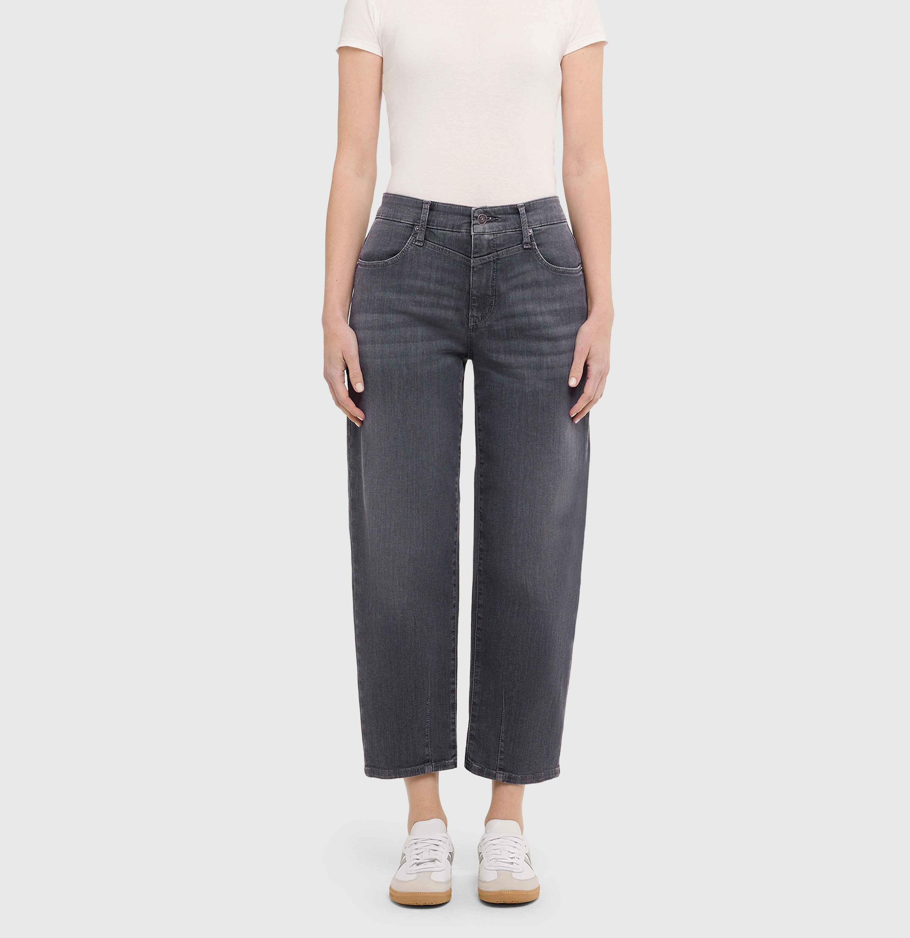 MAC Relax-fit-Jeans BOBBIE Barrel Jeans mit modernen Naht-Details