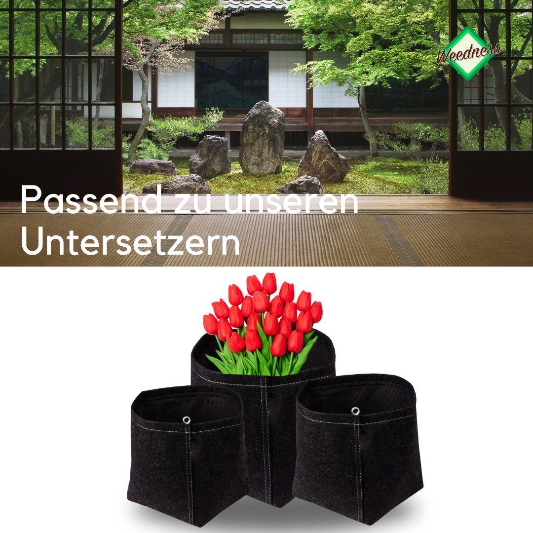Pflanzsack Innen in für Außen Stofftopf Schwarz Textil Blumentopf & Blumentopf Weedness