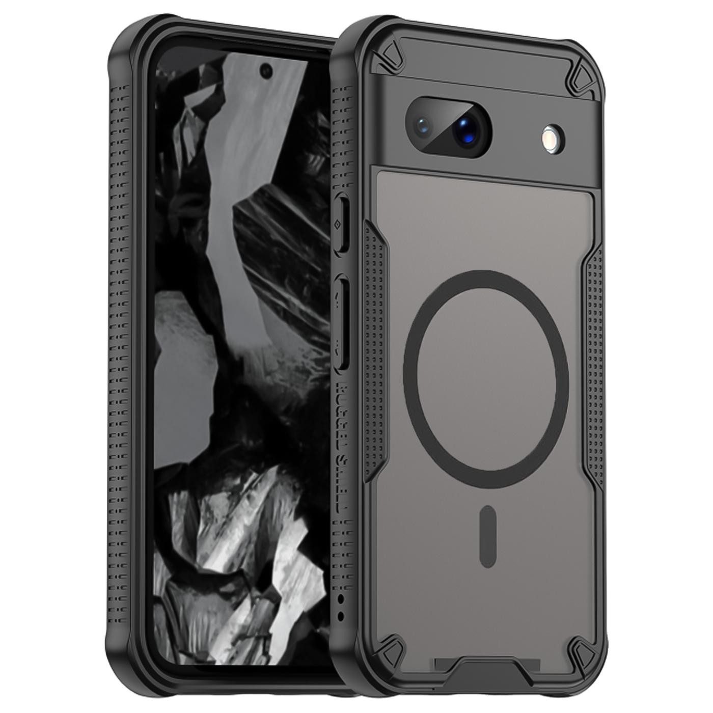 CoolGadget Handyhülle Defender Series Handy Hülle für Google Pixel 8a 6,1 Zoll, Magsafe TPU Schlicht Robust Schutzhülle für Pixel 8a Hülle