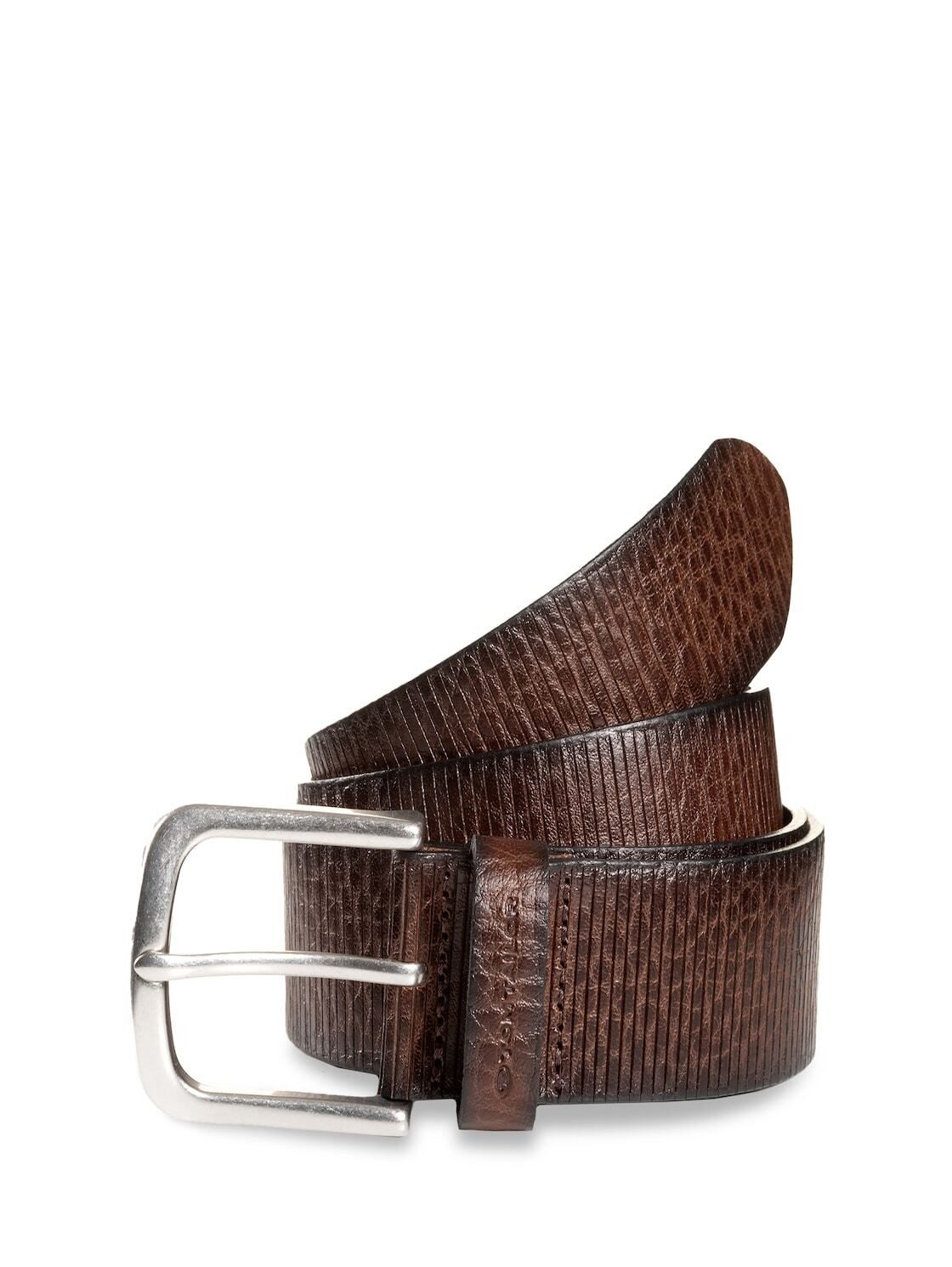 TOM TAILOR Ledergürtel Belts TTROY Ledergürtel mit abgerundeter Dornschließe