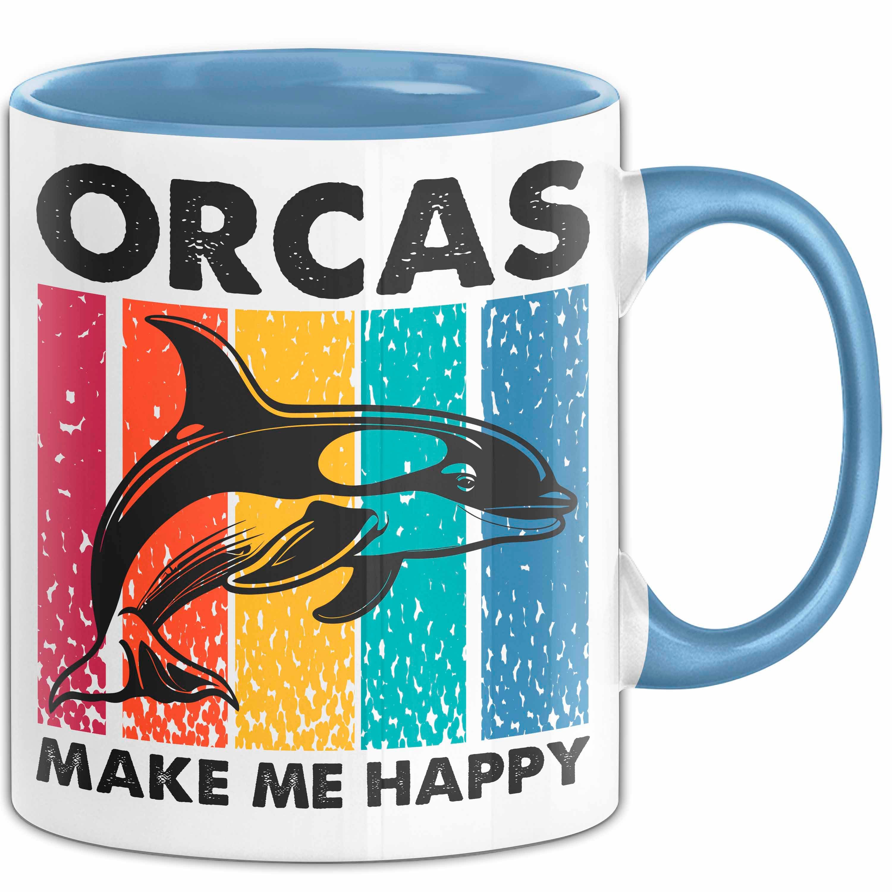 Tasse Orcas Tasse Geschenk Wale Wal Liebhaber Geschenkidee Retro B