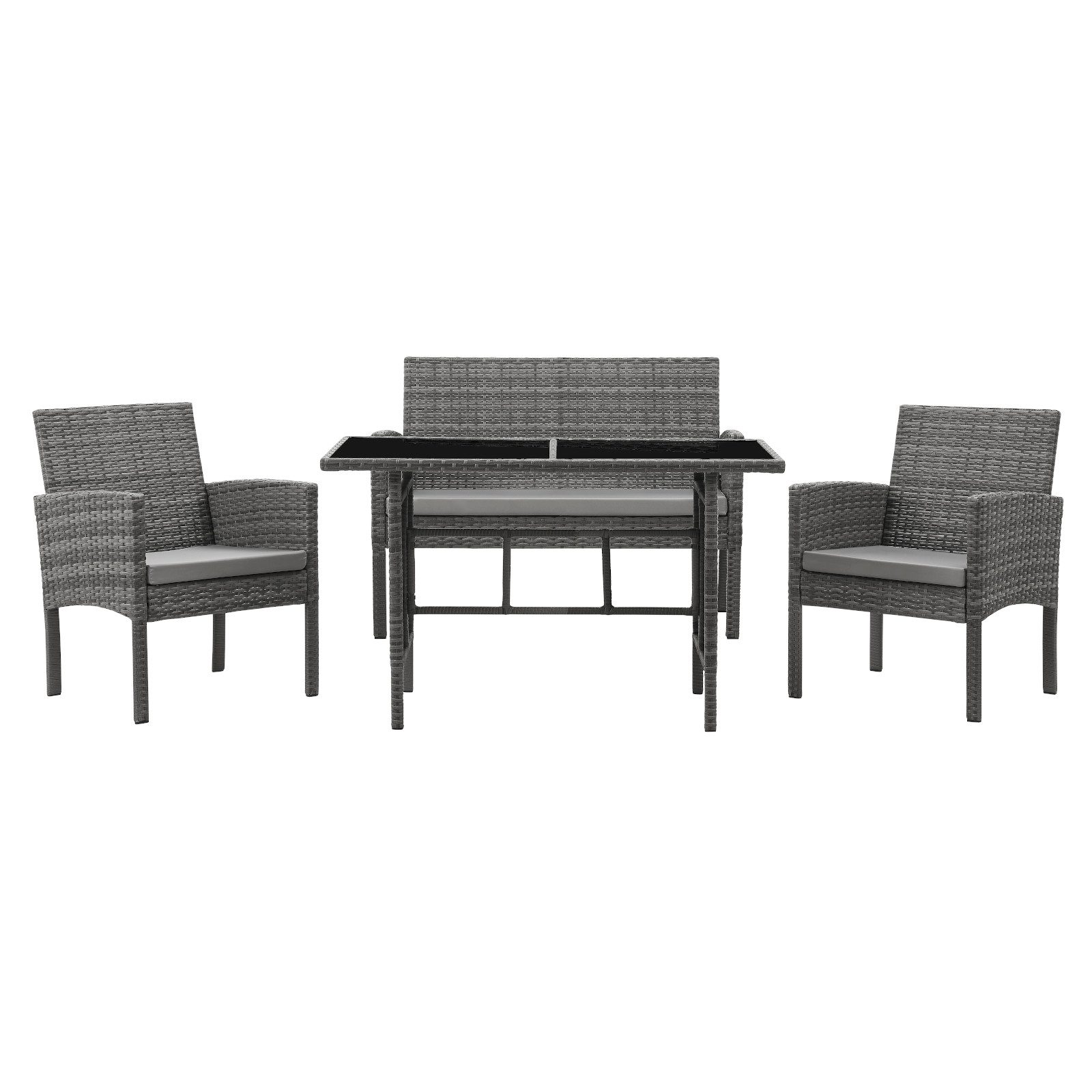 SVITA Gartenlounge-Set BROOKLYN XL, (Set, Essgruppe), Polyrattan, Rattan-Möbel, Garten-Lounge, Outdoor-Sitzmöbel