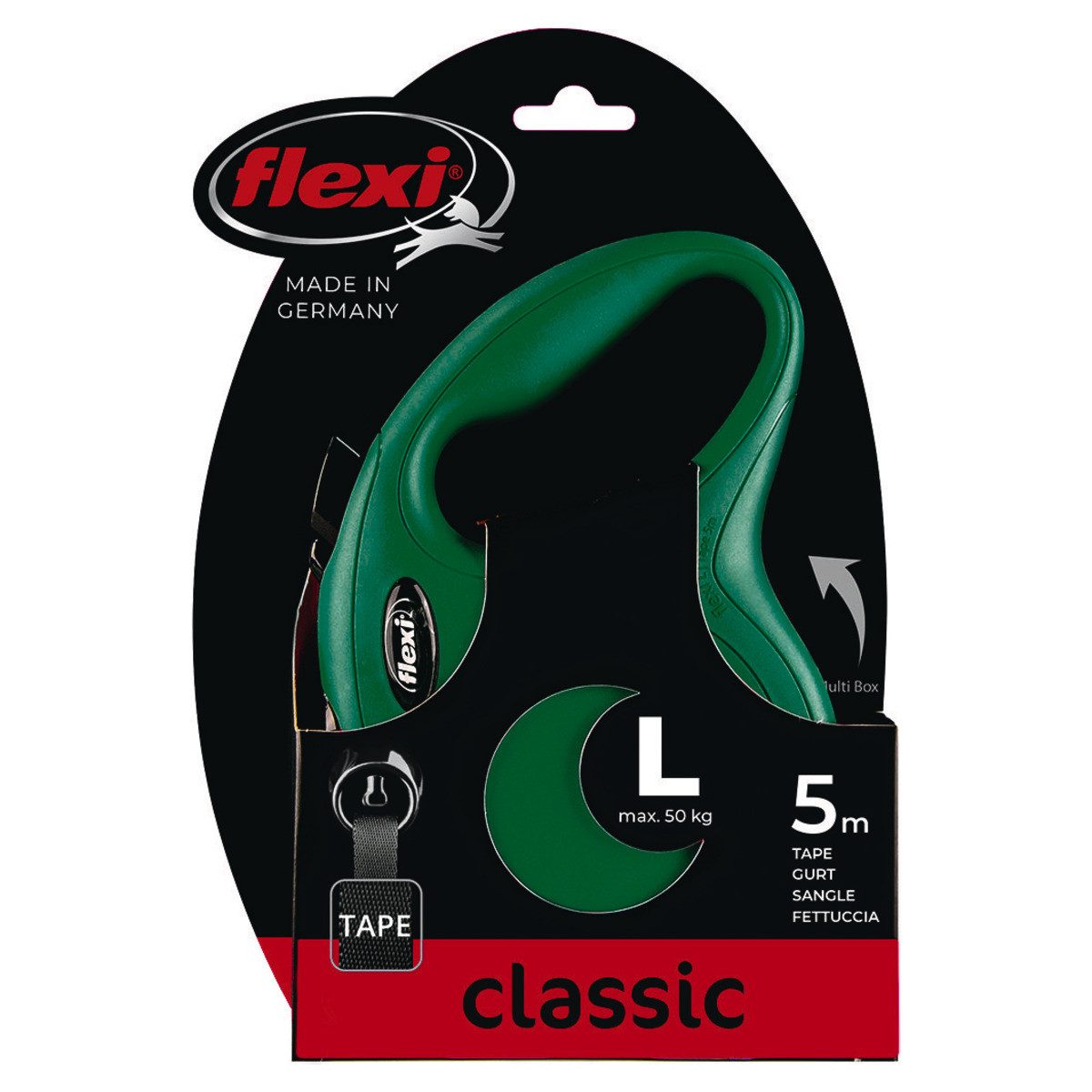 flexi Rollleine New Classic mit Gurt grün